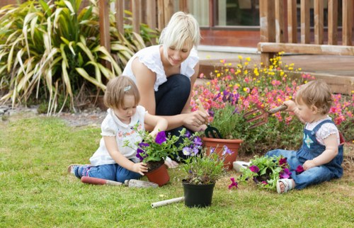 Modern landscape gardening layout in Kidbrooke
